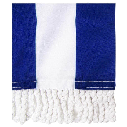 Toldo para balcón rayas azules y blancas 140 x 300 cm