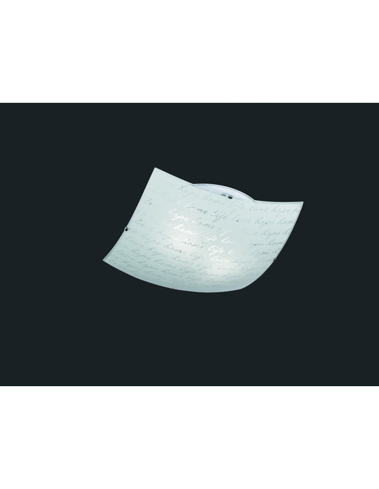 Signa Ceiling Light White Glass Signature Decorations 40x40 cm Trio Lighting