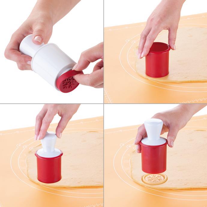 Sello de galleta Delicia con 6 adornos navideños