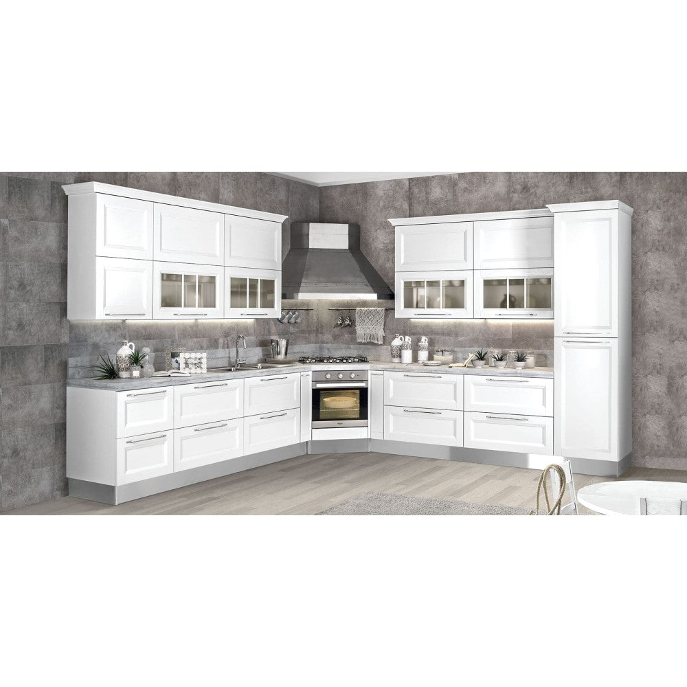 BROOKLYN corner extractor hood in burnished stainless steel 105x105 cm