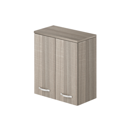 2-door laundry wall unit with shelf in Elm color H77x71x38cm