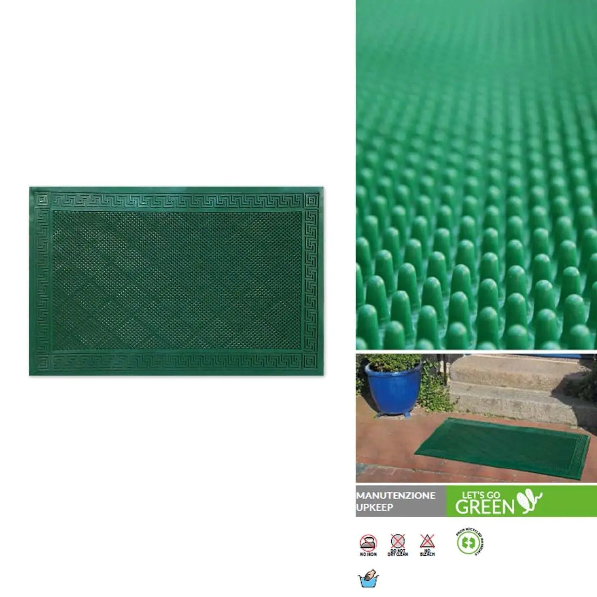 Green carpet 40x70 cm in rubber