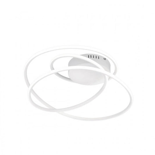 Integrated LED ceiling light in matt white metal - Bologna