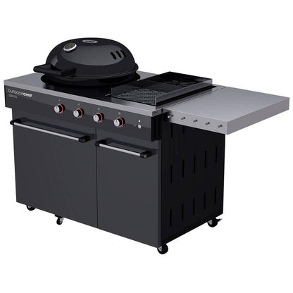 Gas barbecue Outdoorchef Lugano 570 g - spherical grill with Steakhouse Burner and lateral hob
