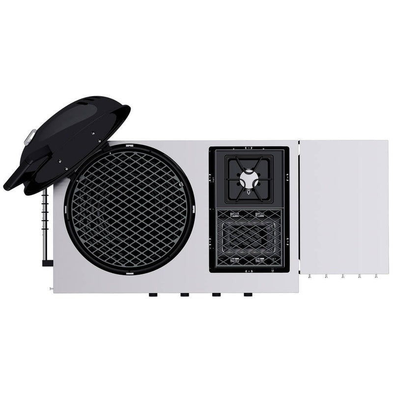 Gas barbecue Outdoorchef Lugano 570 g - spherical grill with Steakhouse Burner and lateral hob