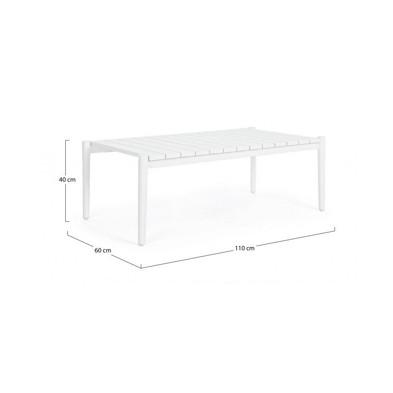 Calypso white coffee table 110x60 cm