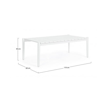 Calypso white coffee table 110x60 cm