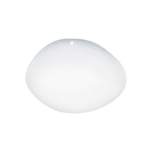 Ceiling Lamp Domed Sileras-Z Led Dimmer White Crystal Effect Eglo