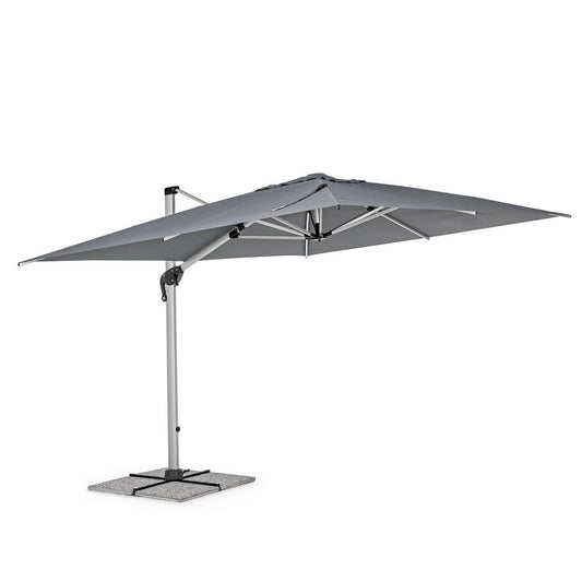 Aluminium-Grau Ines 3x4 Sonnenschirm mit Arm