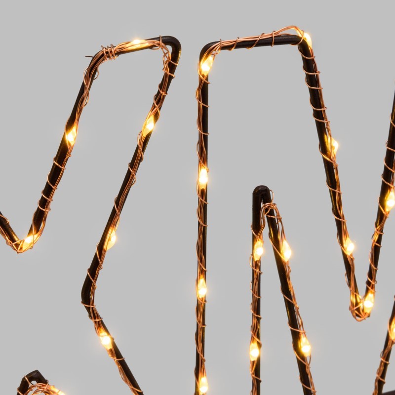 XMAS Copper MicroLED 38cm blanco cálido escritura led