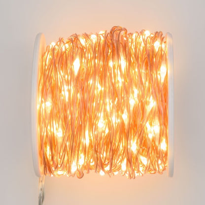 Cadena MicroLED PL 500 Bobina 25m blanco cálido con cable cobre