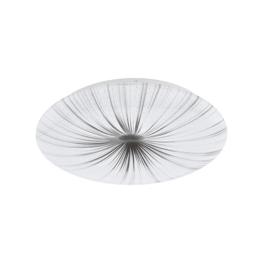 Eglo Nieves Led White Ceiling Light with White and Silver Decoration