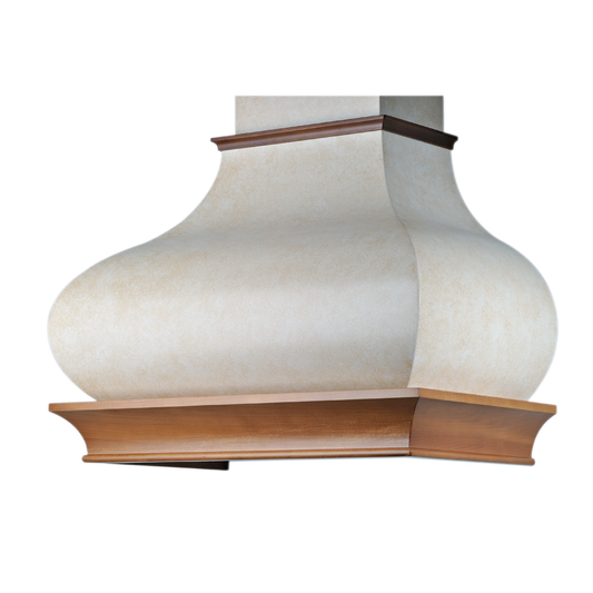 Campana extractora BOMBINA en acero inoxidable y estructura de madera de 90 cm.