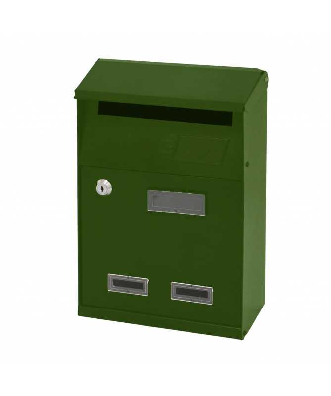 Green mailbox 21x10x33h in steel