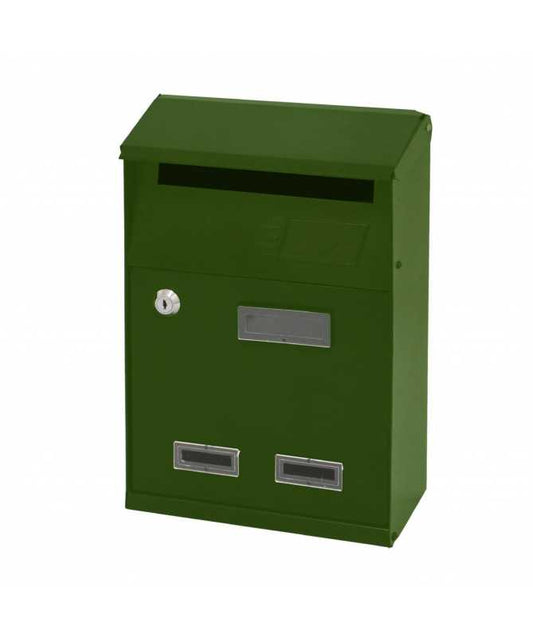 Green mailbox 21x10x33h in steel