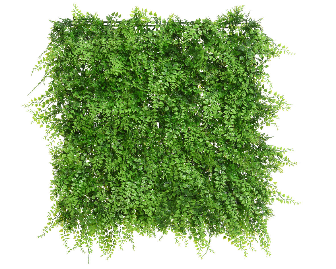 Green square decorative synthetic grass panel