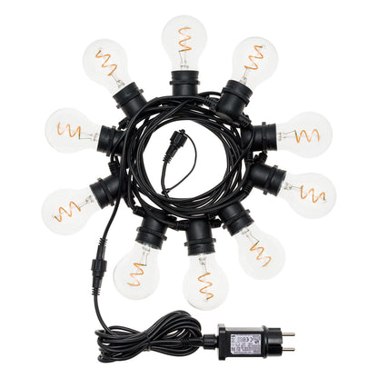 Party Light 36V 10 A60 E27 Spiral Filament LED 4+5m Weihnachtsbeleuchtung