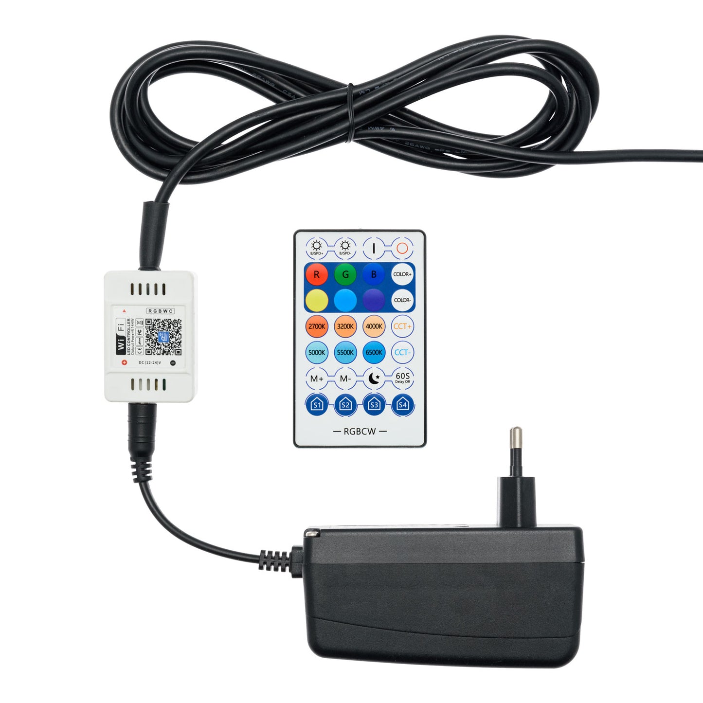 Abeto Al. 170 cm SMART RGBWW DLW Luces navideñas de madera blanqueada