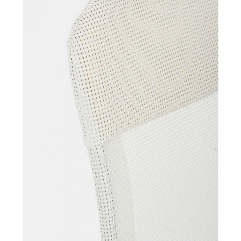 Gartenliegestuhl aus Aluminium und weißem CROSS Stoff 58x62,5x h110 cm