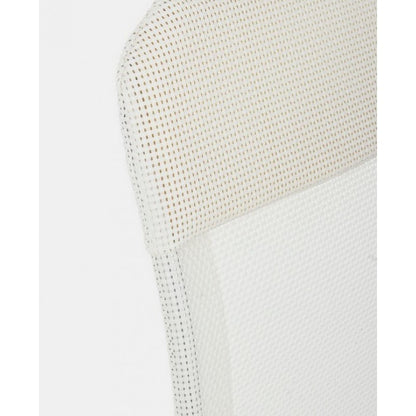 Gartenliegestuhl aus Aluminium und weißem CROSS Stoff 58x62,5x h110 cm