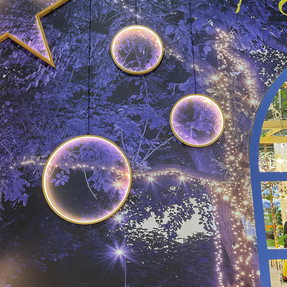 Circulo Ø37cm led Madera Clara