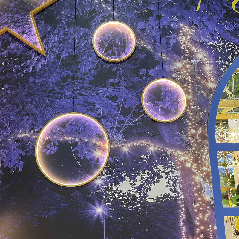 Circulo Ø37cm led Madera Clara