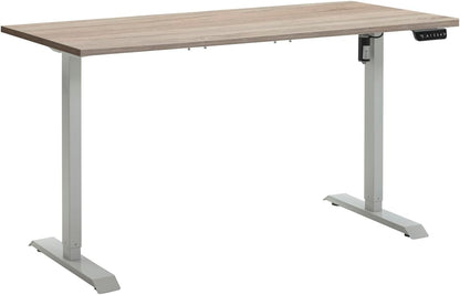 Höhenverstellbarer Schreibtisch mit 4 Höhen (150x69 cm) Sonoma Eiche und Weiß