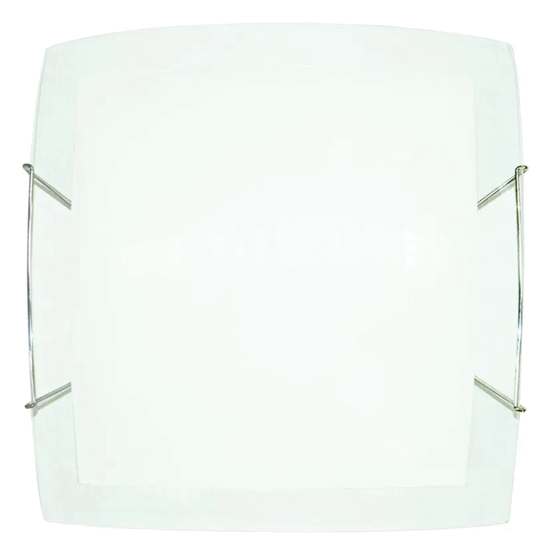 Ceiling Lamp 2xE27 Hooks Steel Wire Plate Glass White-Transparent E-Energy Elisa