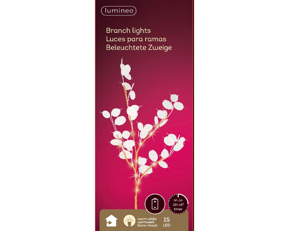 Dekorativer Zweig mit batteriebetriebener Microled