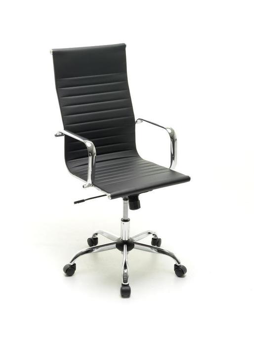 Richtungskindstuhl für Mod Xeno Office - Stahlstruktur verchromt - liberpelle Koordinierung - Gas erhöhter Mechanismus - Schwenkräder - Abmessungen: L 53 x P 62 x H 104/113 cm