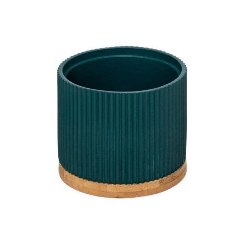 Modern mirror with storage Green diameter 14x h35 cm