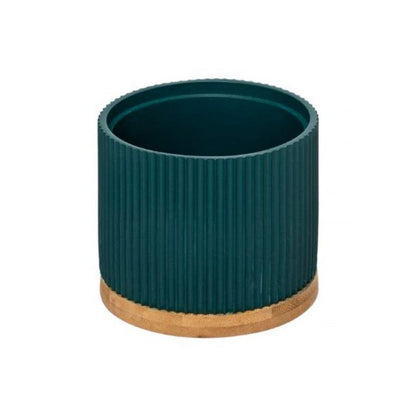 Modern mirror with storage Green diameter 14x h35 cm