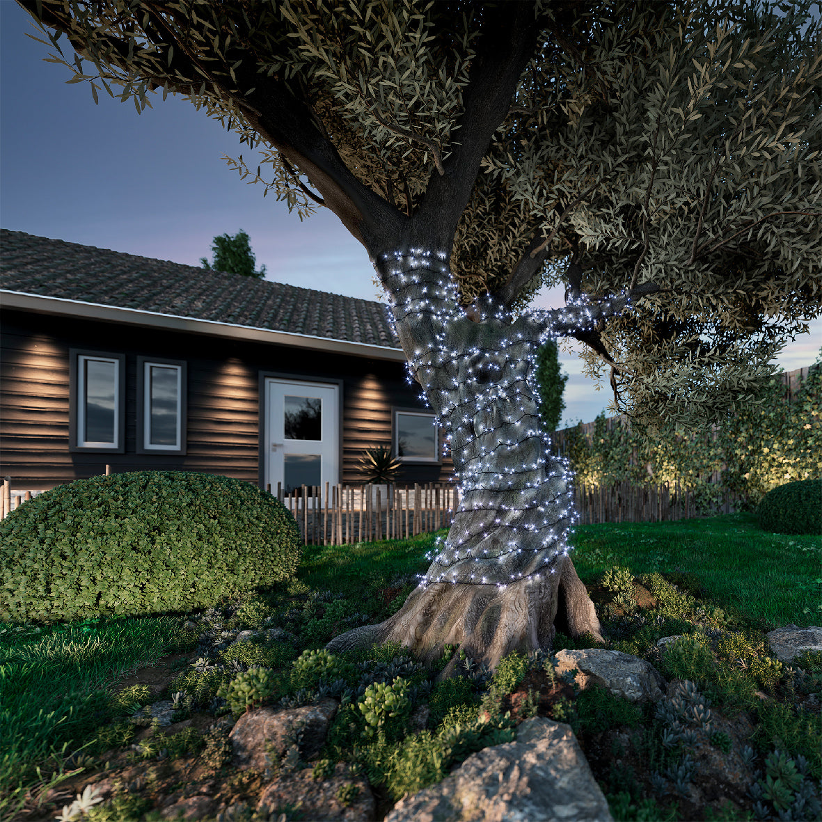 Kompakte Solarlampen mit funkelndem Effekt L 2250 cm