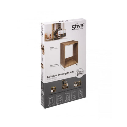 Armario abierto en madera natural ORSO 60x50x h105 cm