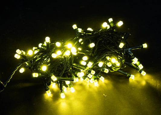 Goldene Weihnachtslichterkette für die Außendekoration, 500 LEDs