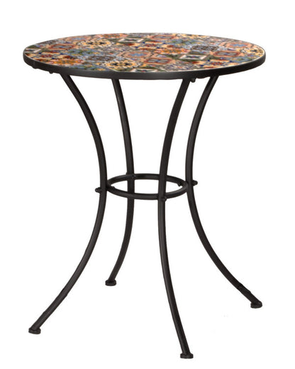 Runder Mosaikblumentisch - Ø 60 cm/H. 75 cm