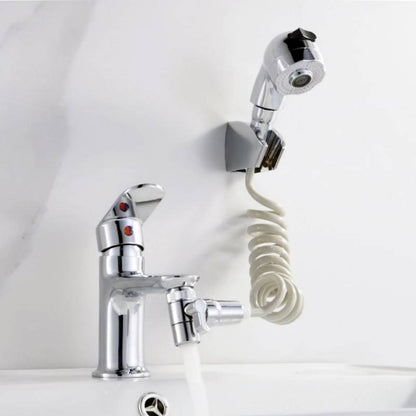 Teleducha de dos chorros para lavabo o bidé con desviador y aireador - Serie Smart
