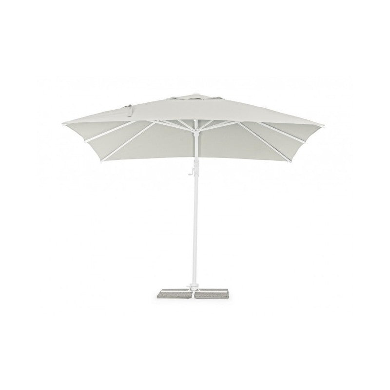 Eden Cantilever Umbrella 3x3 m – White/Natural Wood