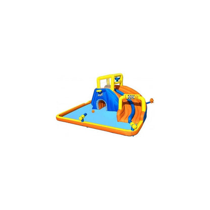 Super Speedway inflatable: the children's water park that will make you fly! - Dimensions: 5.51 m x 5.02 m x 2.65 m