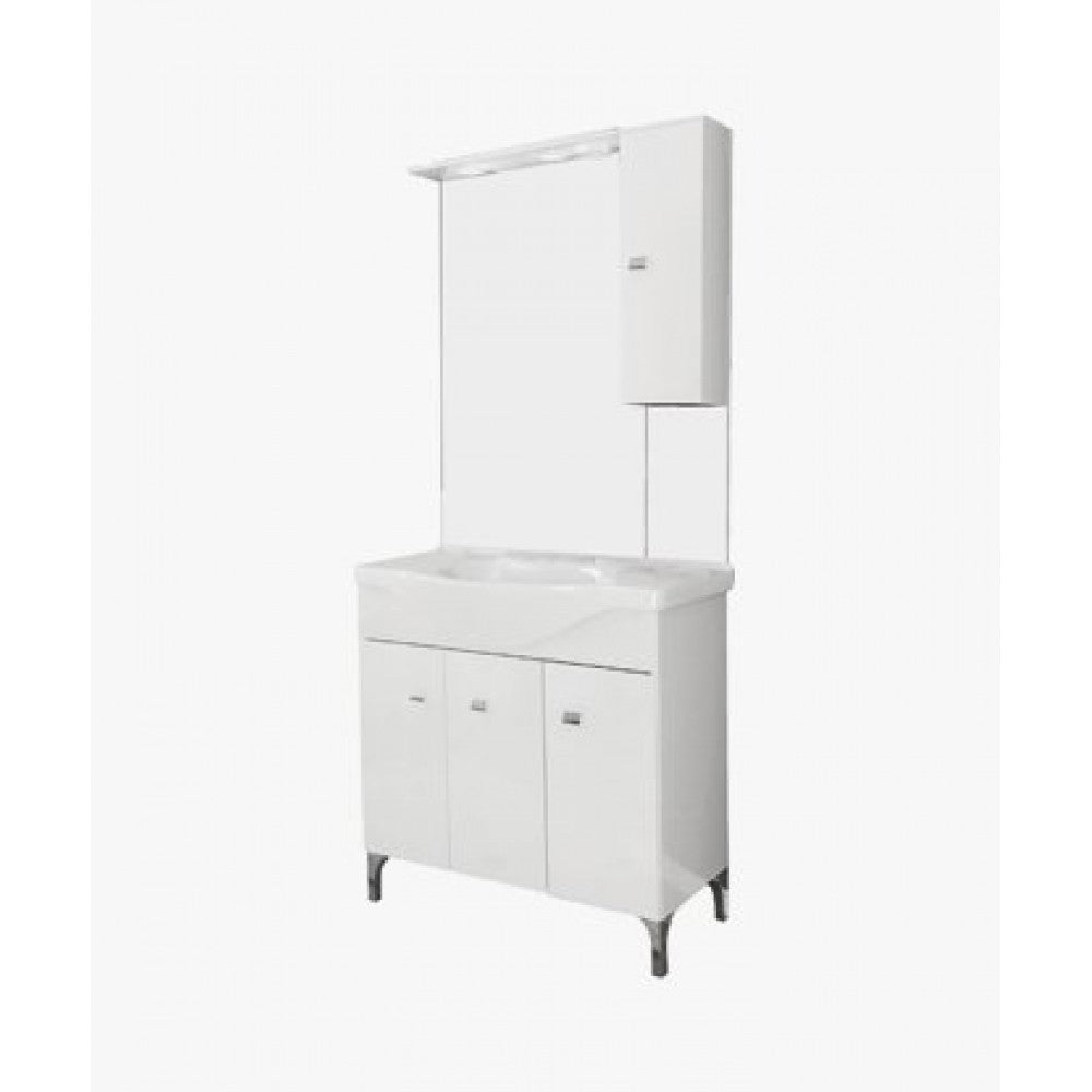 Bathroom cabinet 86x193x50 cm with sink and mirror