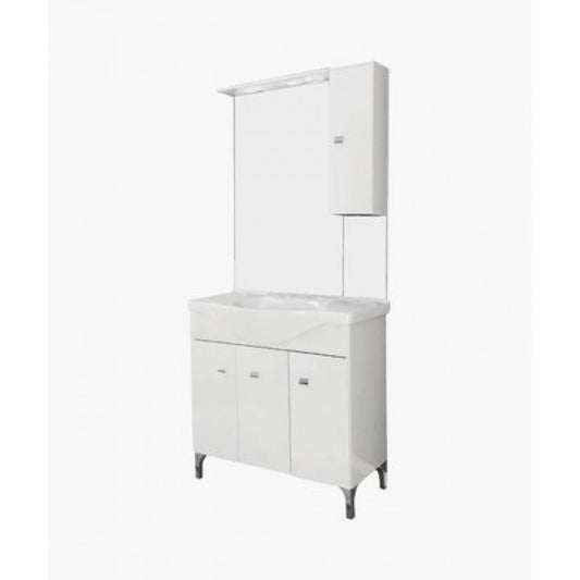 Bathroom cabinet 86x193x50 cm with sink and mirror
