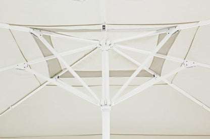 Umbrella Aluminum Alghero - White and Light Gray