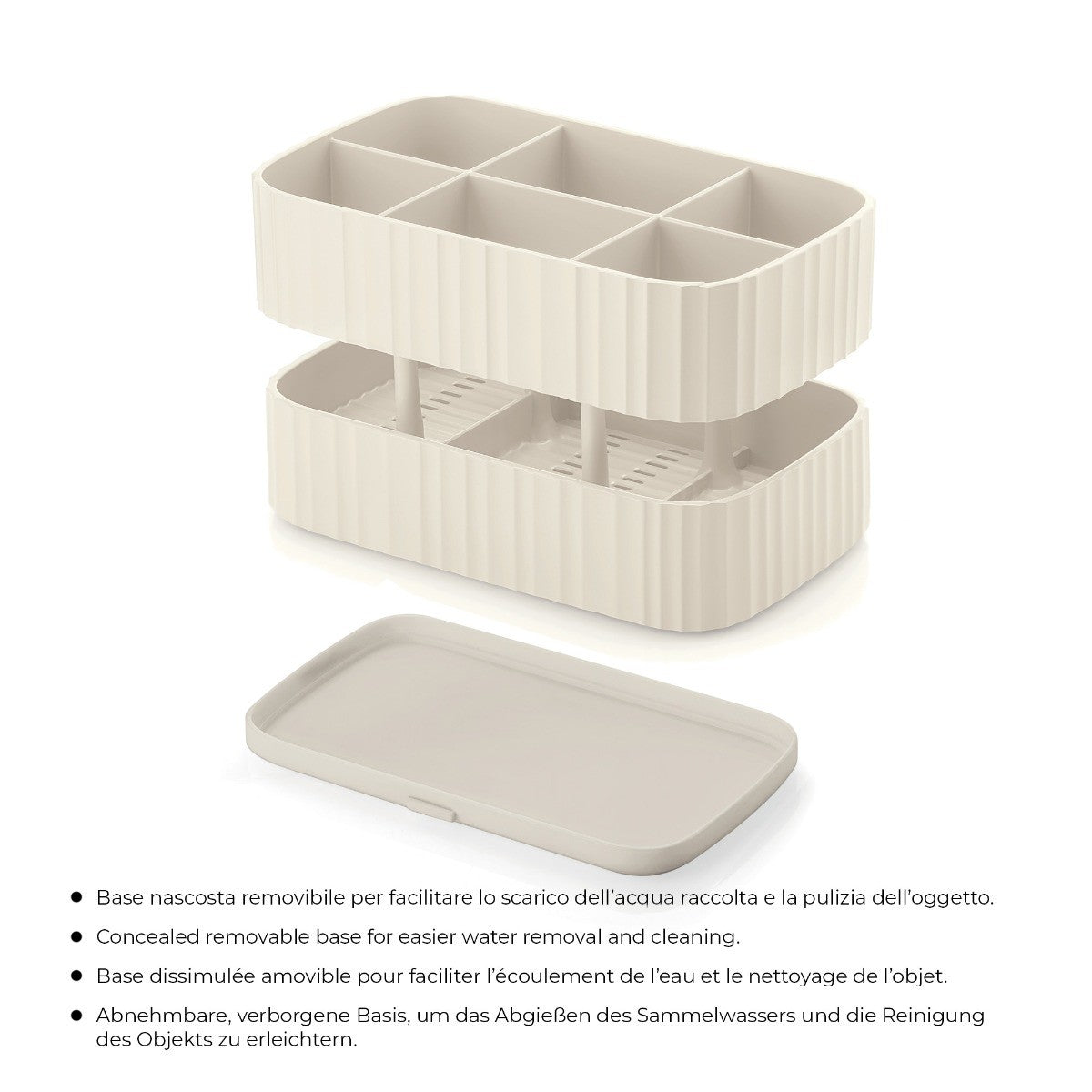 Escurridor de cubiertos Drain & Safe blanco leche