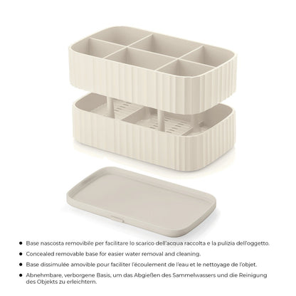 Escurridor de cubiertos Drain & Safe blanco leche