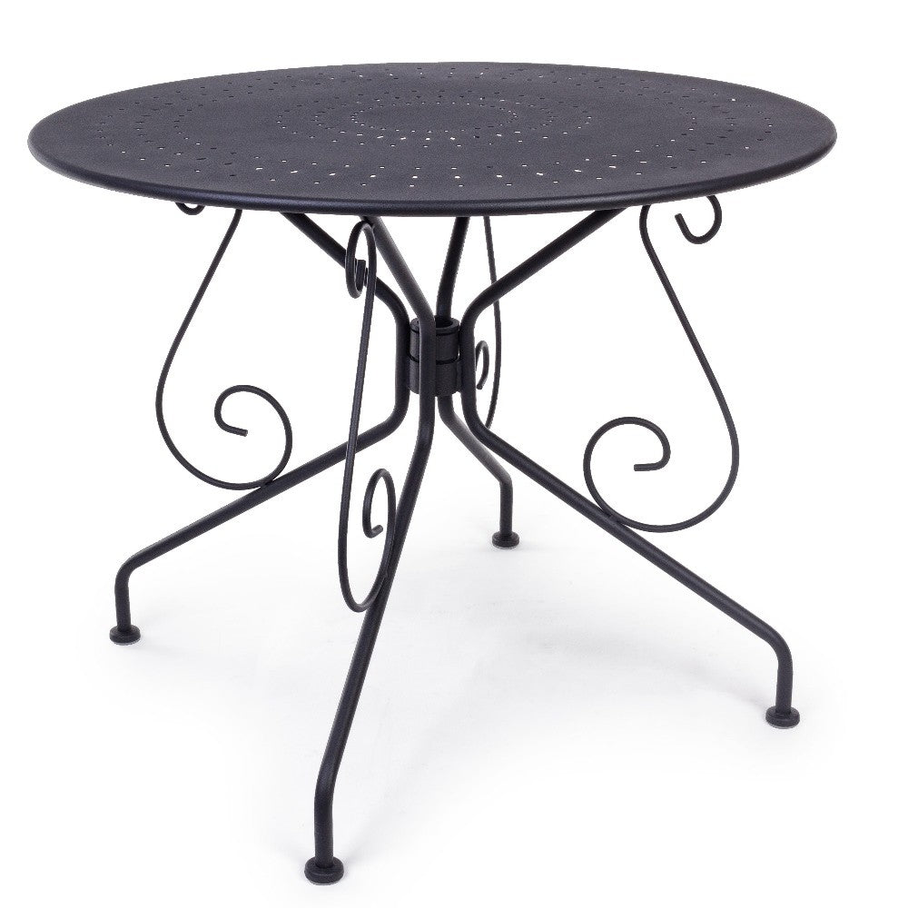 Mesa Etienne diámetro 90 cm Bizzotto gris oscuro