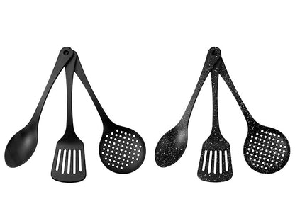 Pack de 3 cucharones de nailon negros surtidos