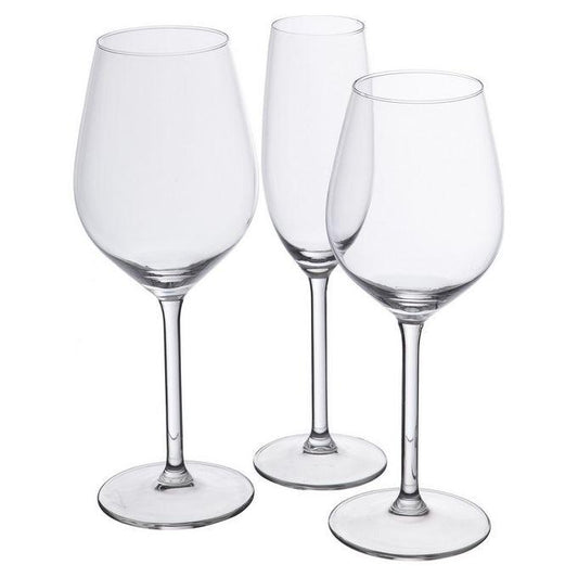Set of 18 transparent glasses 50ml x 38ml x 21ml