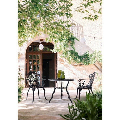 VICTORIA Mesa de exterior de aluminio antracita diámetro 80 x h67 cm