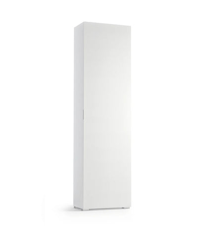 Multi-purpose mobile shoe cabinet 7 shelves white