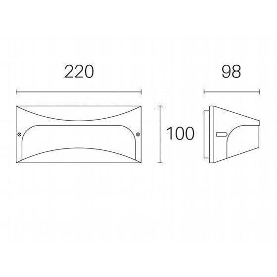 10W 4000K LED-Wandleuchte aus geprägtem Aluminium